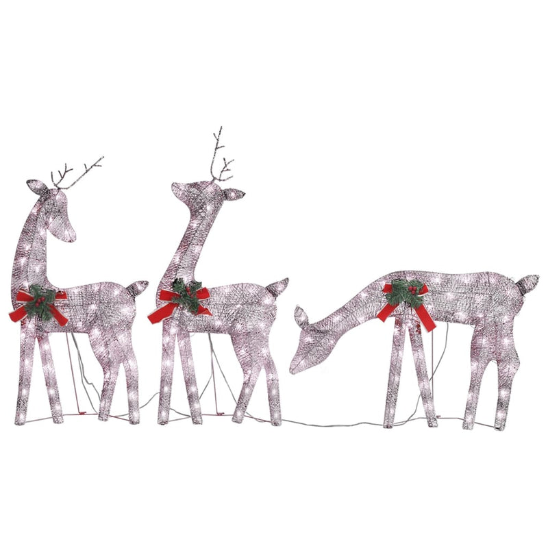 Dealsmate  Christmas Reindeer Family 270x7x90 cm Gold Warm White Mesh