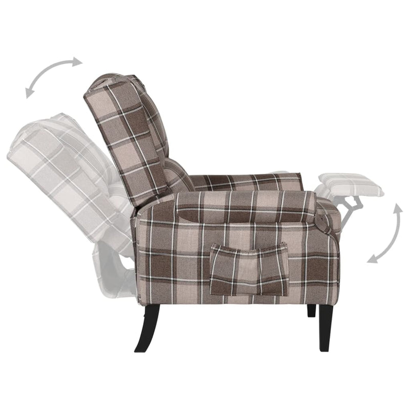 Dealsmate  Reclining Chair Beige Fabric
