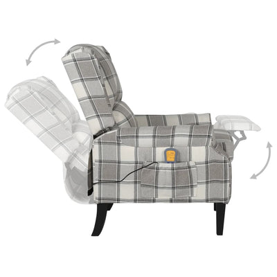 Dealsmate  Massage Reclining Chair Grey Fabric