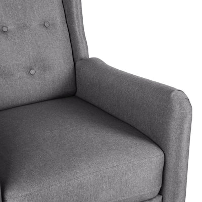 Dealsmate  Reclining Chair Light Grey Fabric