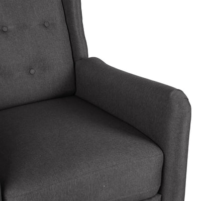 Dealsmate  Reclining Chair Dark Grey Fabric