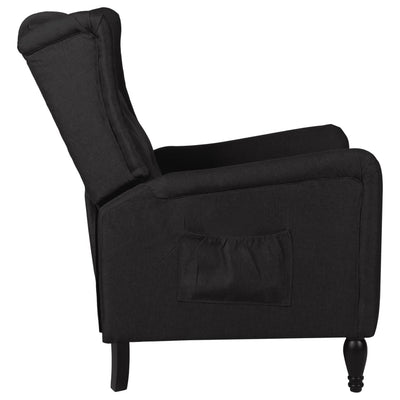 Dealsmate  Reclining Chair Black Fabric