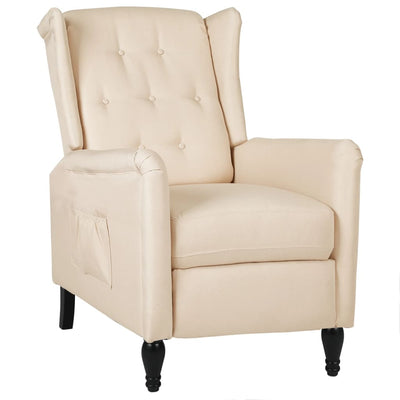 Dealsmate  Reclining Chair Cream Fabric