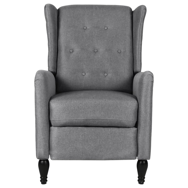 Dealsmate  Massage Reclining Chair Light Grey Fabric