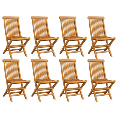 Dealsmate  Folding Garden Chairs 8 pcs Solid Teak Wood