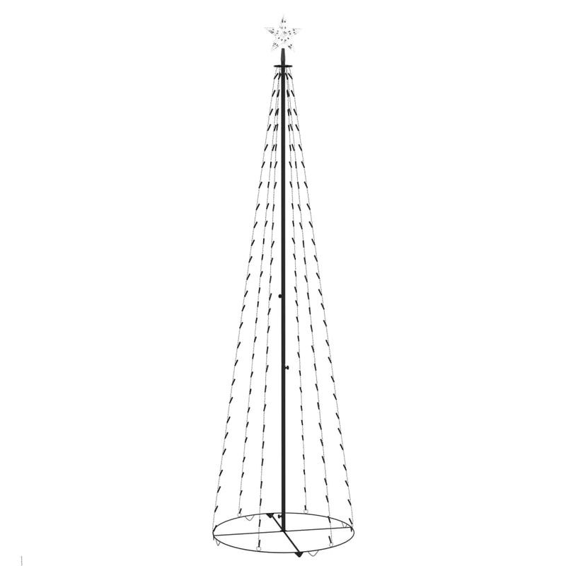 Dealsmate  Christmas Cone Tree Cold White 136 LEDs Decoration 70x240 cm