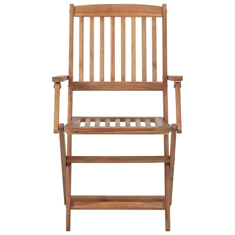 Dealsmate  Folding Outdoor Chairs 8 pcs Solid Acacia Wood