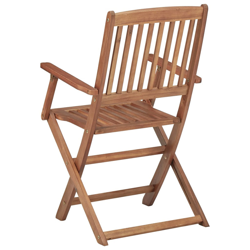 Dealsmate  Folding Outdoor Chairs 8 pcs Solid Acacia Wood