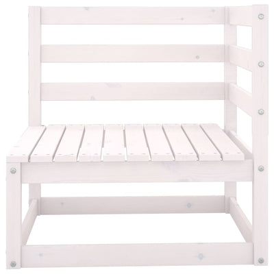 Dealsmate  Garden 3-Seater Sofa White Solid Pinewood