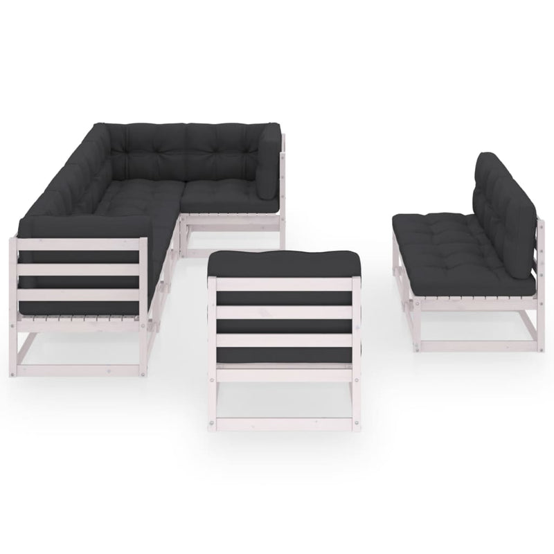 Dealsmate  8 Piece Garden Lounge Set with Cushions Solid Pinewood
