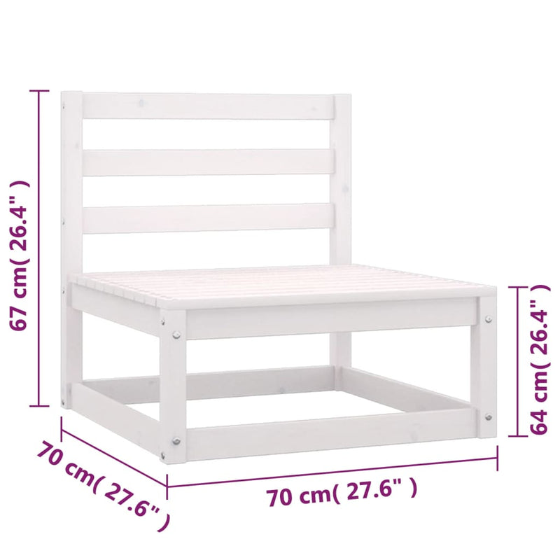 Dealsmate  6 Piece Garden Lounge Set with Cushions Solid Pinewood