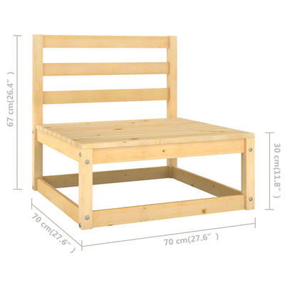 Dealsmate  8 Piece Garden Lounge Set with Cushions Solid Pinewood