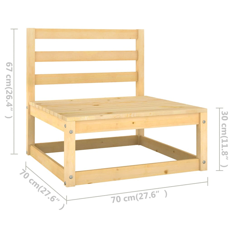 Dealsmate  11 Piece Garden Lounge Set with Cushions Solid Pinewood