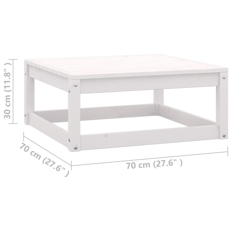 Dealsmate  14 Piece Garden Lounge Set with Cushions White Solid Pinewood