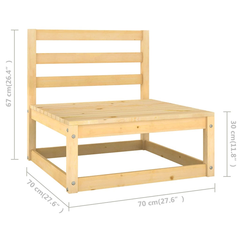 Dealsmate  12 Piece Garden Lounge Set with Cushions Solid Pinewood