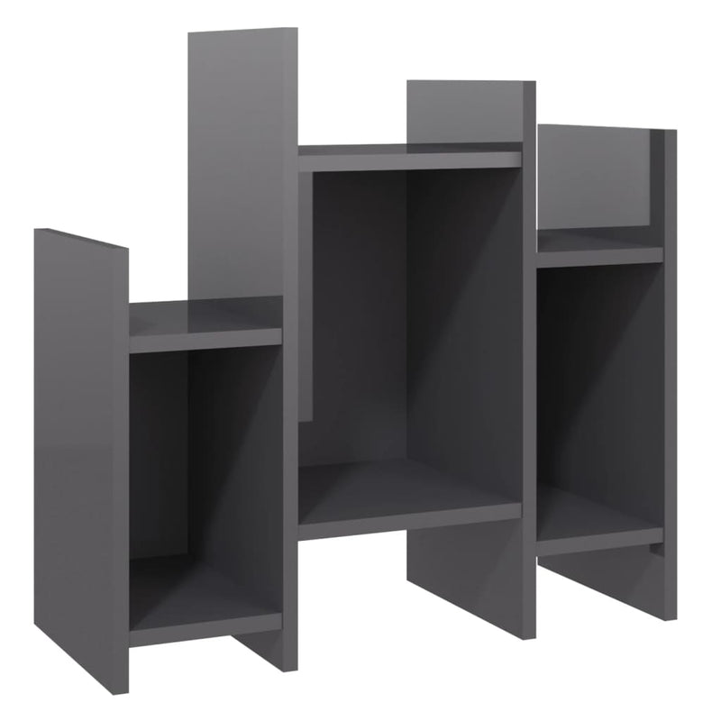Dealsmate  Side Cabinet High Gloss Grey 60x26x60 cm Engineered Wood