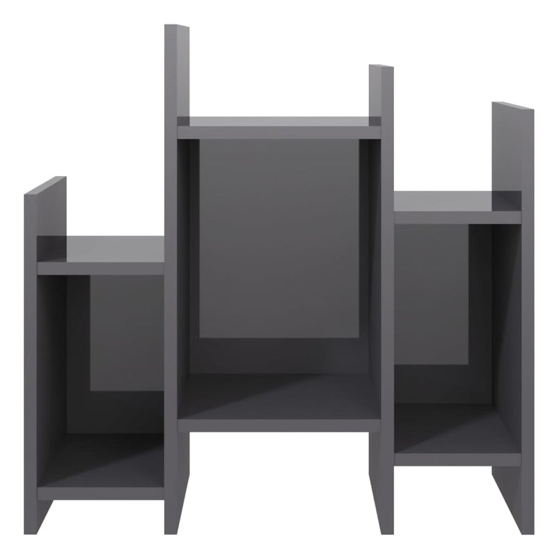 Dealsmate  Side Cabinet High Gloss Grey 60x26x60 cm Engineered Wood