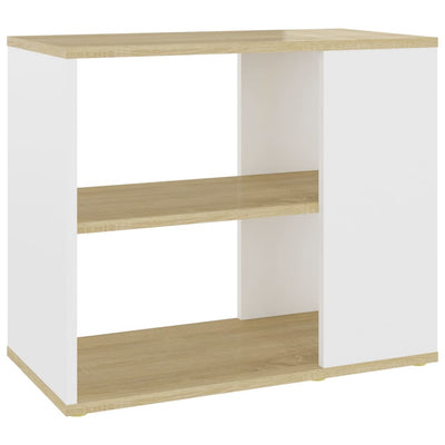 Dealsmate  Side Cabinet Sonoma Oak and White 60x30x50 cm Engineered Wood