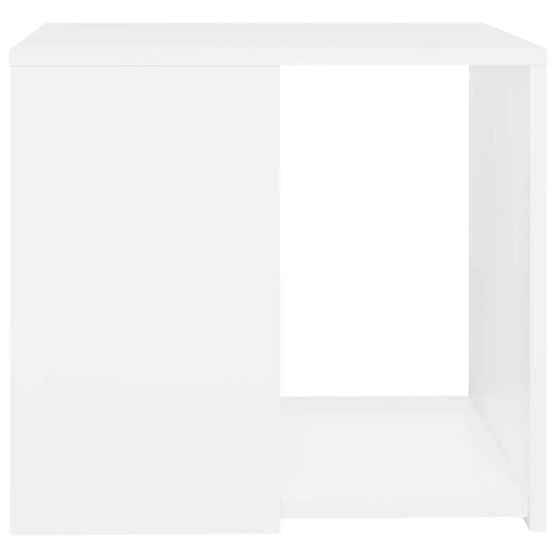Dealsmate  Side Table White 50x50x45 cm Engineered Wood