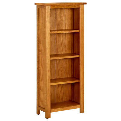 Dealsmate  4-Tier Bookcase 45x22x110 cm Solid Oak Wood