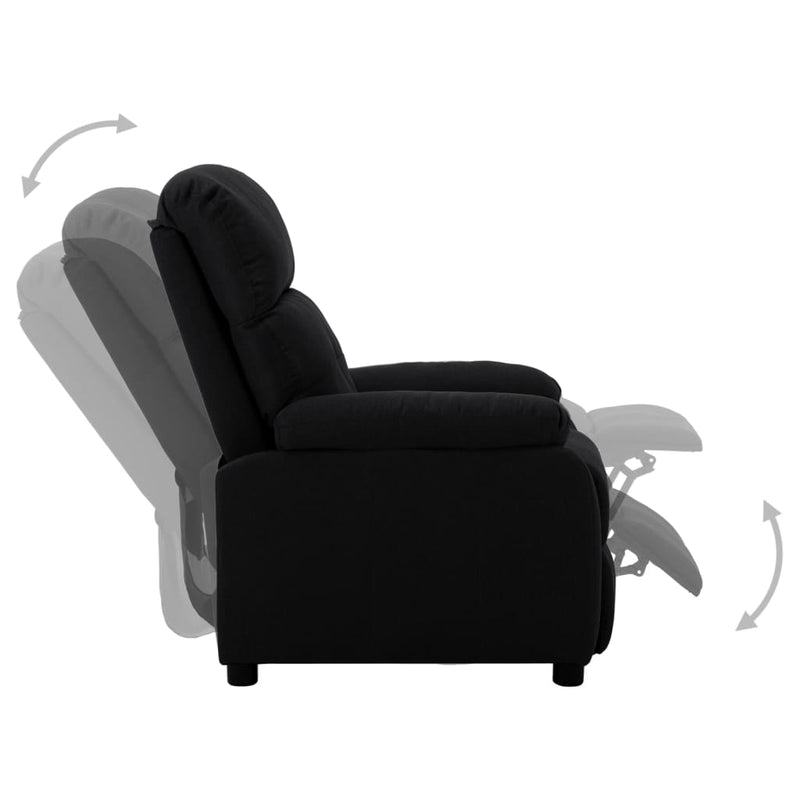 Dealsmate  Electric Recliner Chair Black Fabric