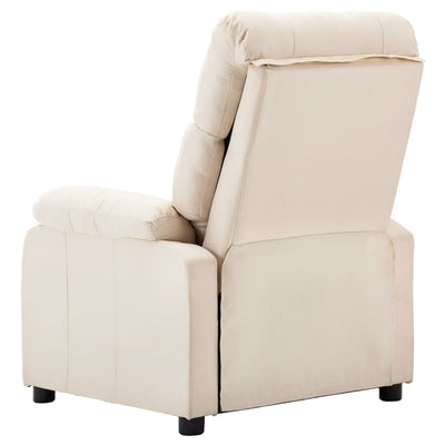 Dealsmate  Electric Recliner Chair Cream Fabric