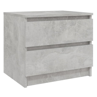 Dealsmate  Bed Cabinet Concrete Grey 50x39x43.5 cm Engineered Wood