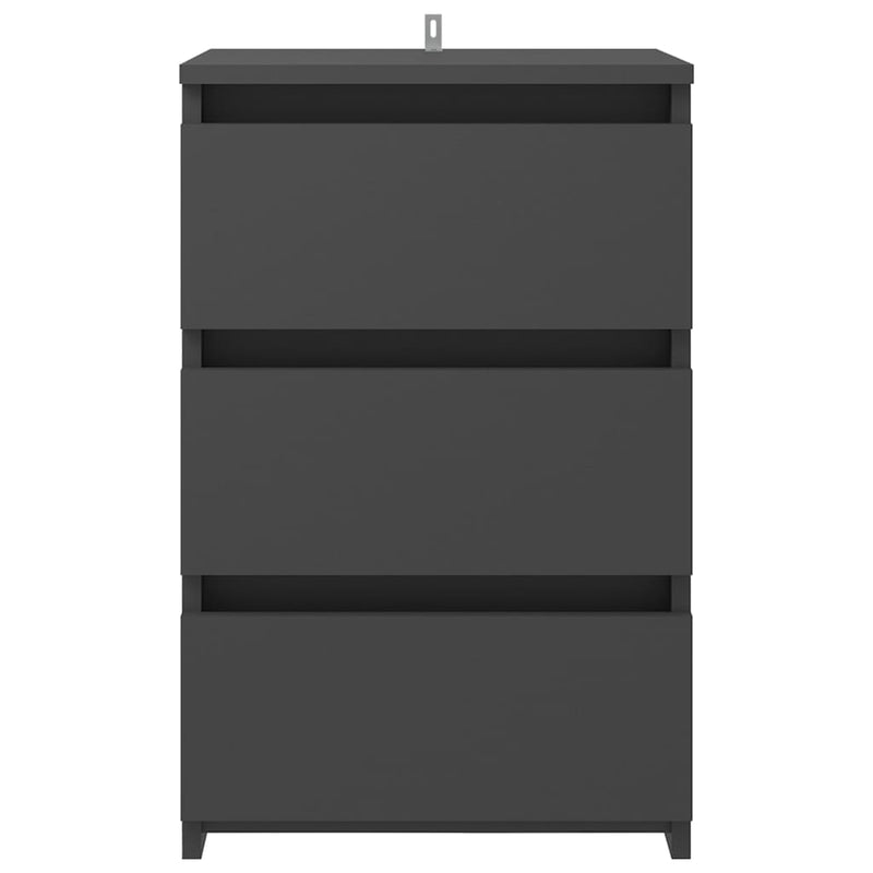 Dealsmate  Bed Cabinet Grey 40x35x62.5 cm Engineered Wood