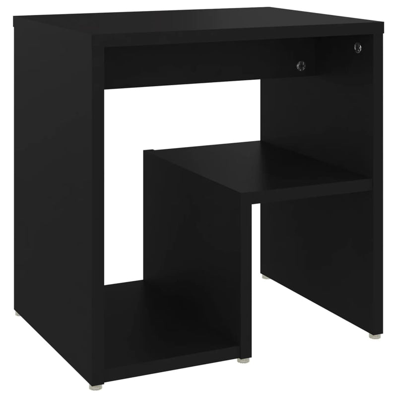 Dealsmate  Bed Cabinets 2 pcs Black 40x30x40 cm Engineered Wood