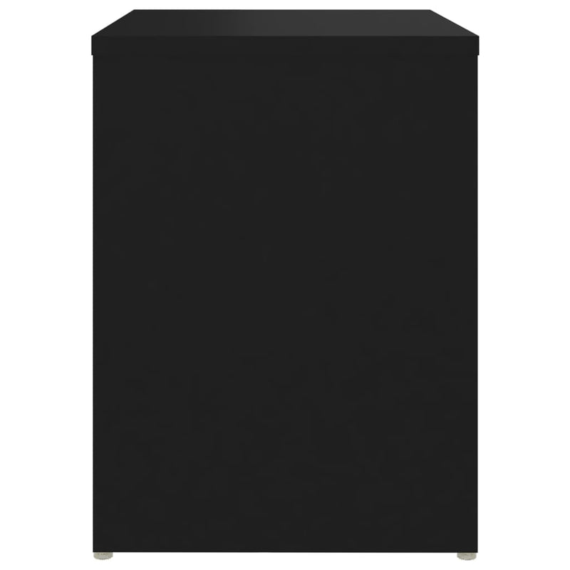 Dealsmate  Bed Cabinets 2 pcs Black 40x30x40 cm Engineered Wood