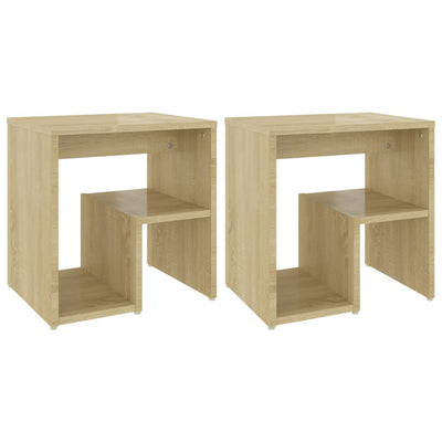 Dealsmate  Bed Cabinets 2 pcs Sonoma Oak 40x30x40 cm Engineered Wood