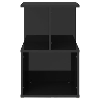 Dealsmate  Bedside Cabinets 2 pcs High Gloss Black 35x35x55 cm Engineered Wood