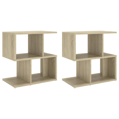 Dealsmate  Bedside Cabinets 2 pcs Sonoma Oak 50x30x51.5 cm Engineered Wood
