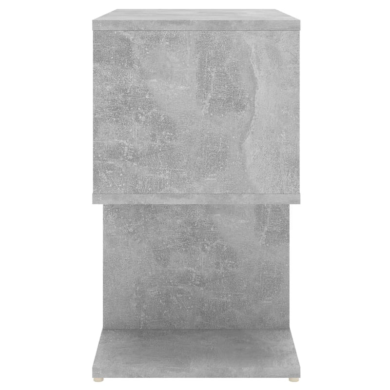 Dealsmate  Bedside Cabinet Concrete Grey 50x30x51.5 cm Engineered Wood