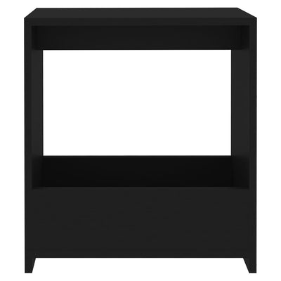 Dealsmate  Side Table Black 50x26x50 cm Engineered Wood