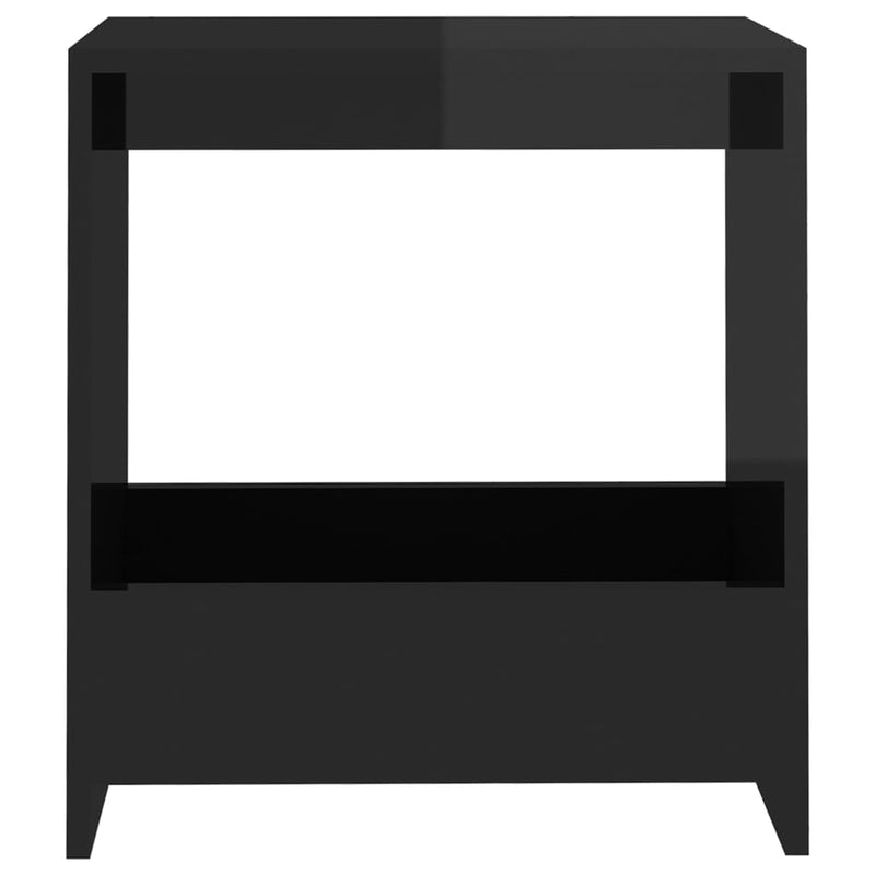 Dealsmate  Side Table High Gloss Black 50x26x50 cm Engineered Wood