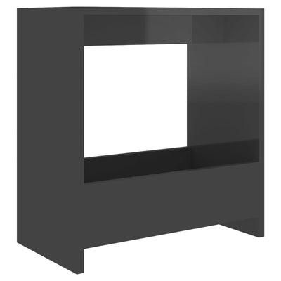 Dealsmate  Side Table High Gloss Grey 50x26x50 cm Engineered Wood