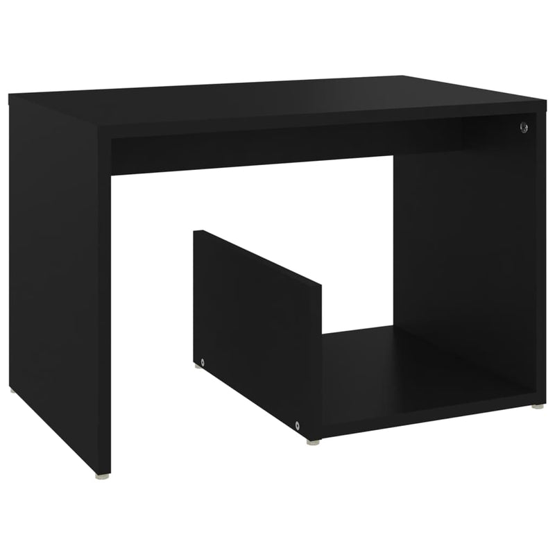 Dealsmate  Side Table Black 59x36x38 cm Engineered Wood