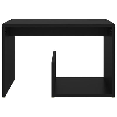 Dealsmate  Side Table Black 59x36x38 cm Engineered Wood
