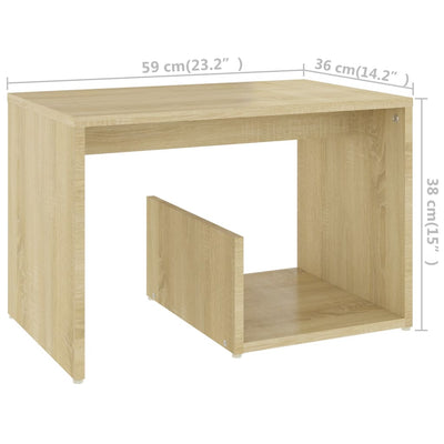 Dealsmate  Side Table Sonoma Oak 59x36x38 cm Engineered Wood