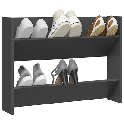 Dealsmate  Wall Shoe Cabinet Grey 80x18x60 cm Engineered Wood