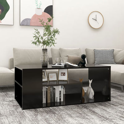 Dealsmate  Coffee Table Black 100x50x40 cm Engineered Wood