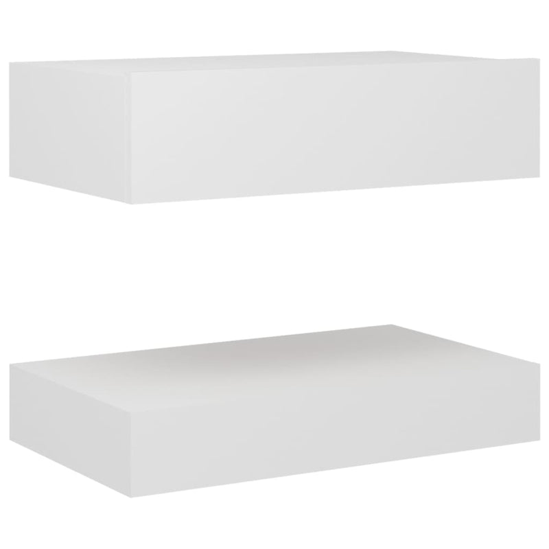 Dealsmate  Bedside Cabinet White 60x35 cm Engineered Wood