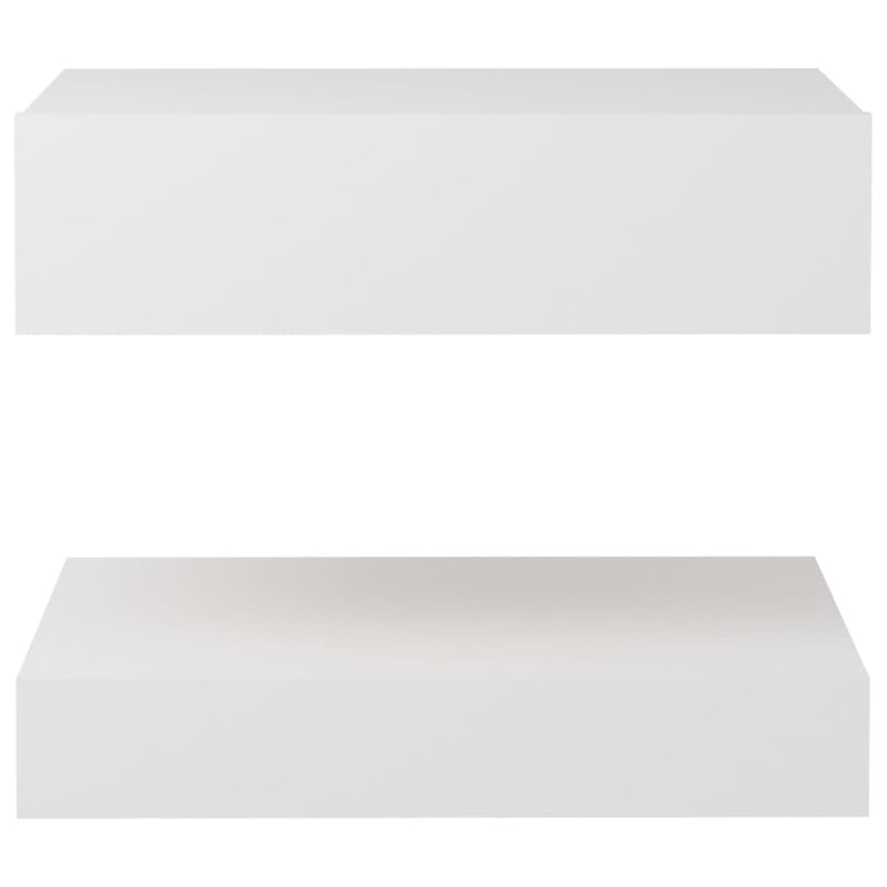 Dealsmate  Bedside Cabinet White 60x35 cm Engineered Wood