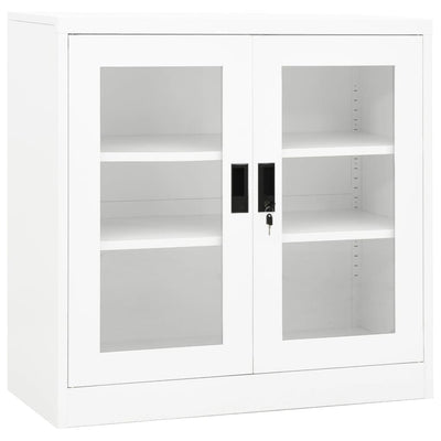 Dealsmate  Office Cabinet White 90x40x90 cm Steel