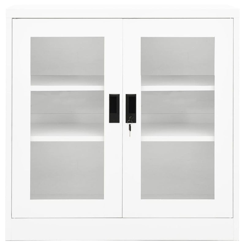 Dealsmate  Office Cabinet White 90x40x90 cm Steel