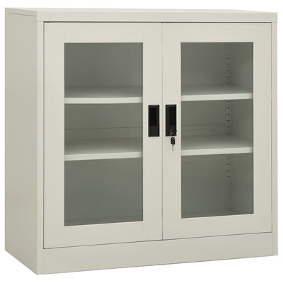 Dealsmate  Office Cabinet Light Grey 90x40x90 cm Steel
