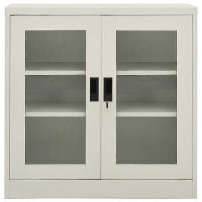Dealsmate  Office Cabinet Light Grey 90x40x90 cm Steel