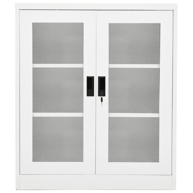 Dealsmate  Office Cabinet White 90x40x105 cm Steel