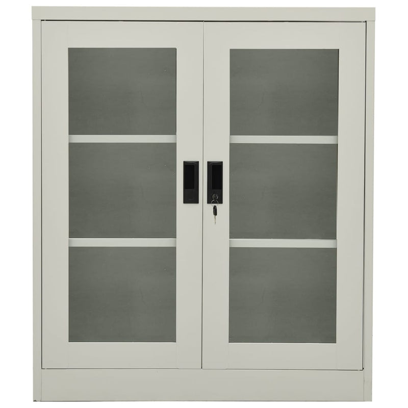 Dealsmate  Office Cabinet Light Grey 90x40x105 cm Steel